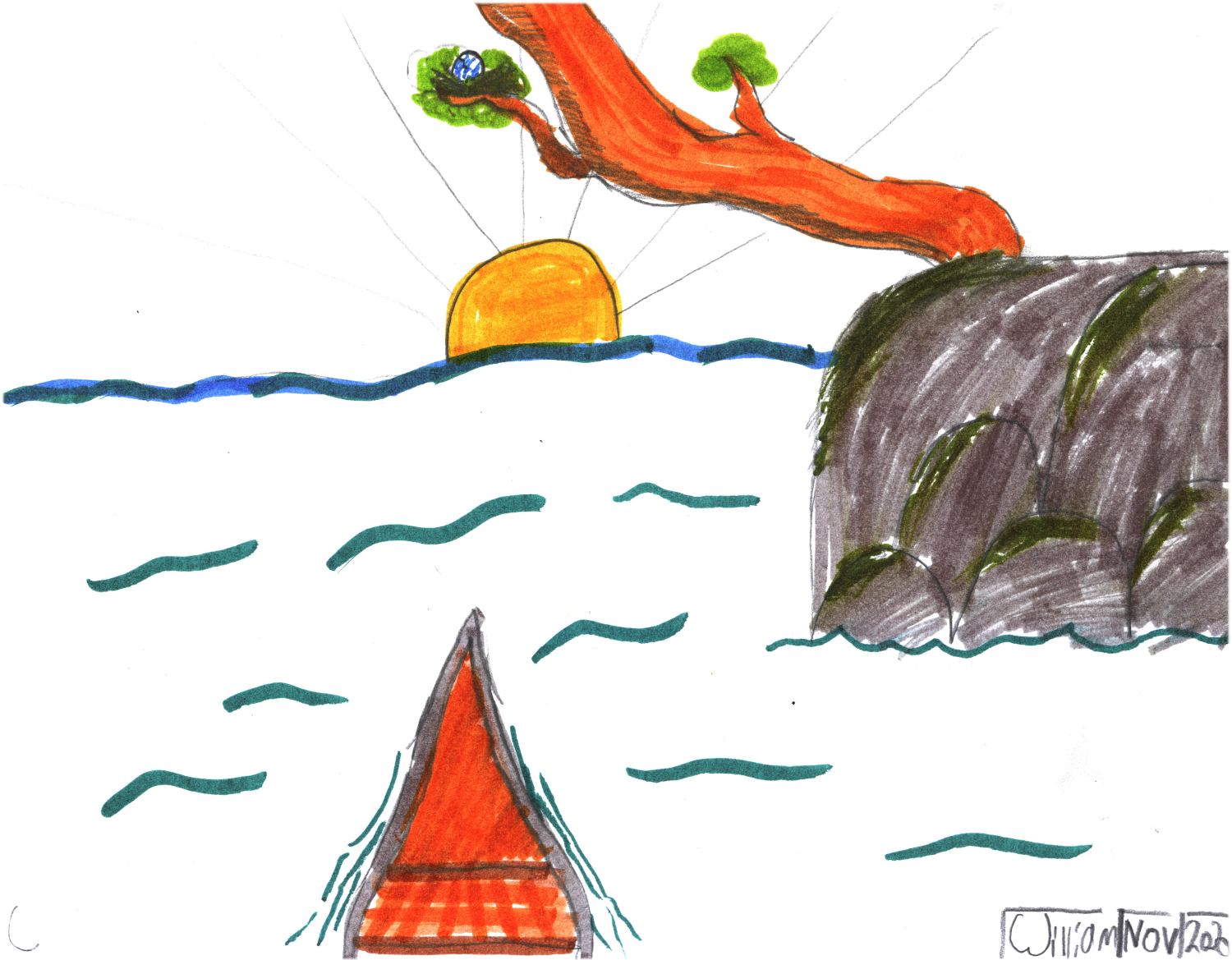 William's picture of a lake