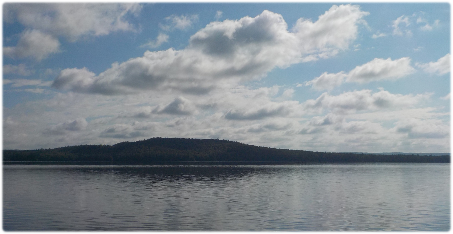 Looking south across Cedar Lake from Algonquin Outfitters