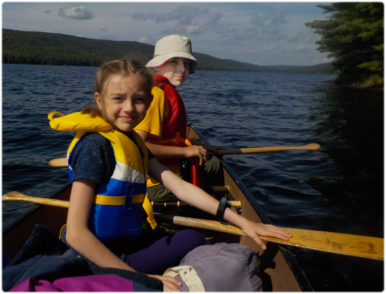 Katherine and William in canoe