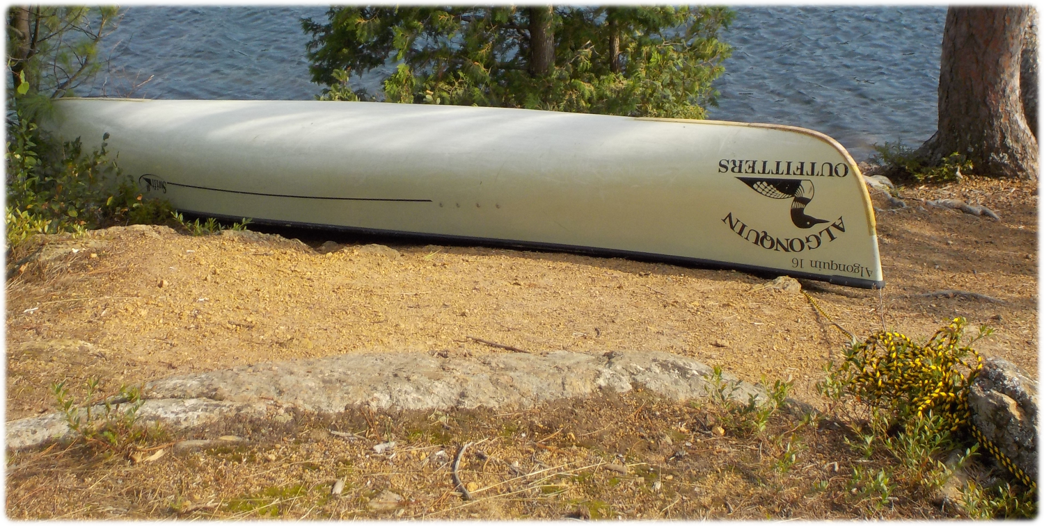 Overturned canoe